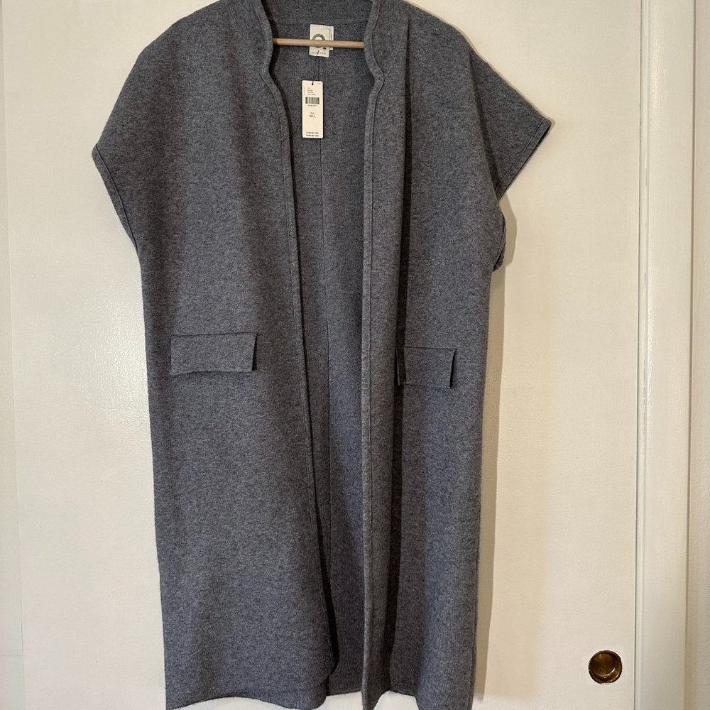 Anthropologie Akemi + Kin Grey Soft Knit Longline Sweater Vest One Size *NWT